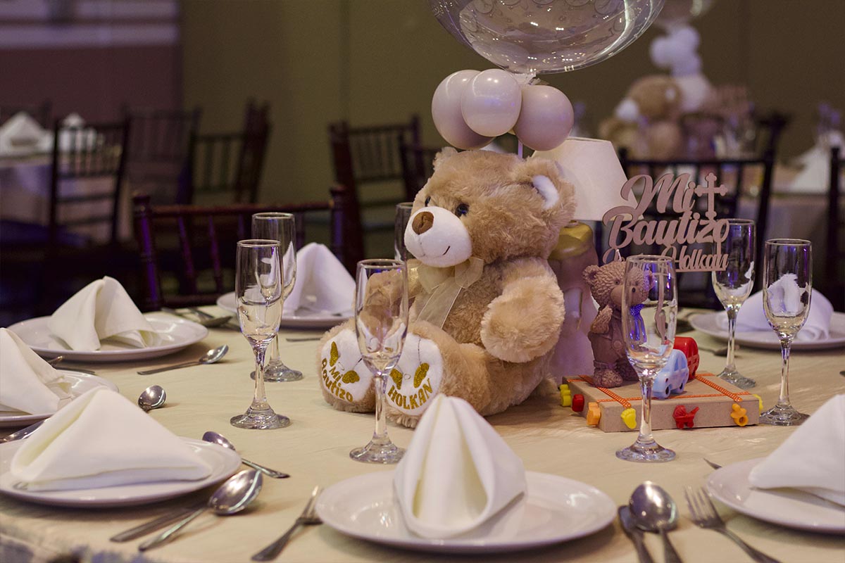 Salón para bautizos en Durango - Decoración elegante
